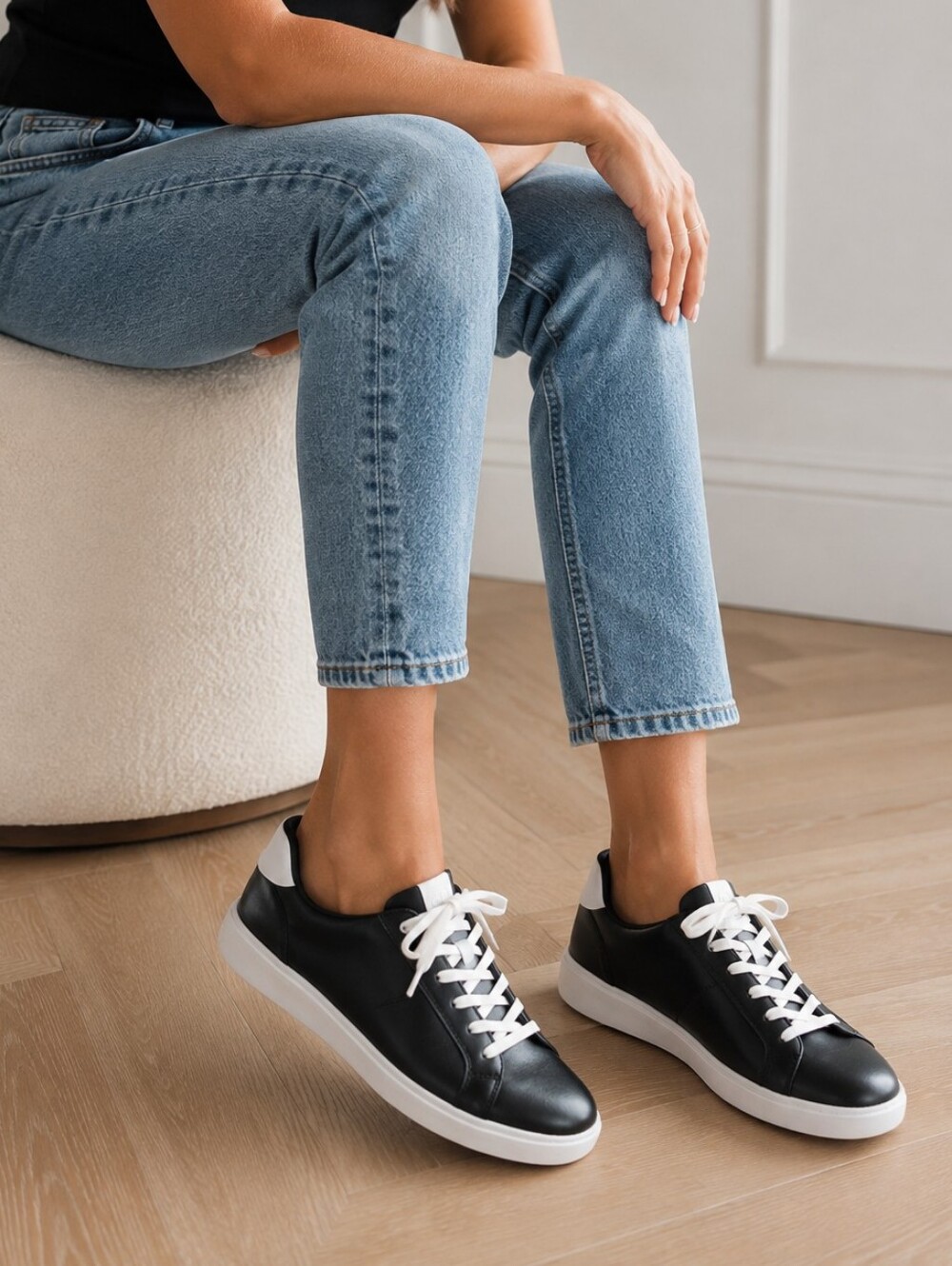 Cole Haan Leather Black and White Sneakers Size 10 NWB